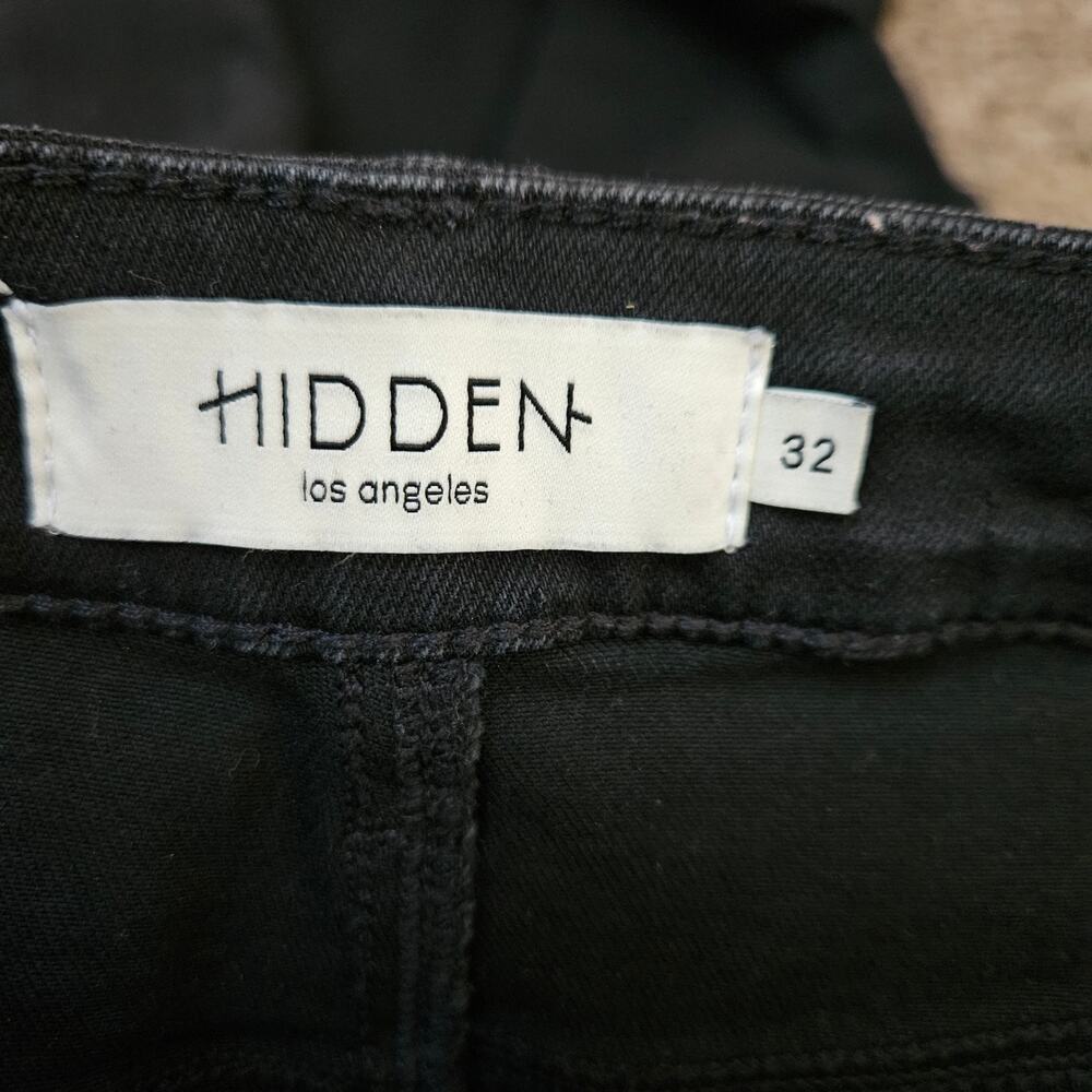 The After Midnight Black Wide Leg Cropped Jeans by Hidden Jeans 32 - Picture 3 of 11